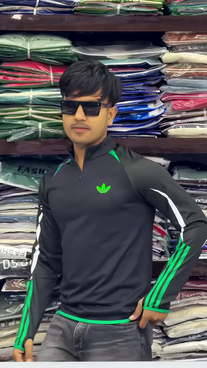 Men’s Full Sleeve Polo T-Shirt with Chain Collar